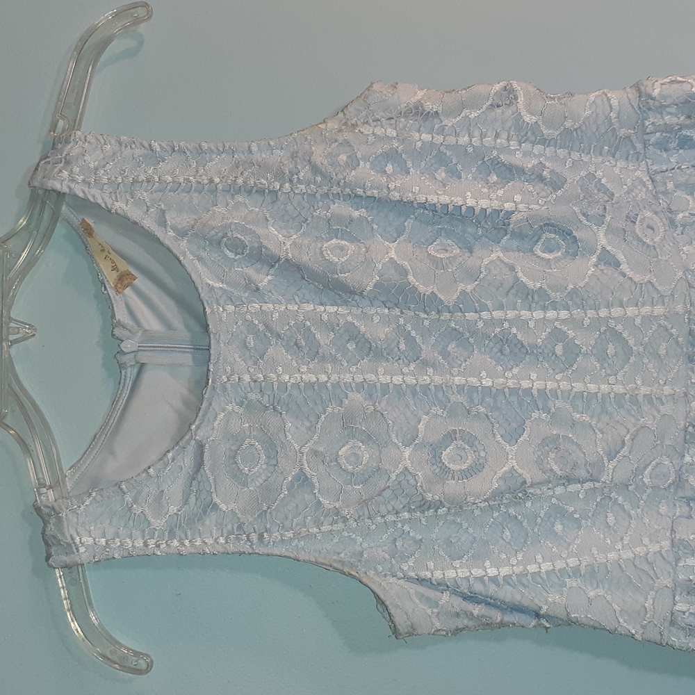 Altar'd state  sleeveless Baby Blue Tank Lace Overlay dress Size Medium